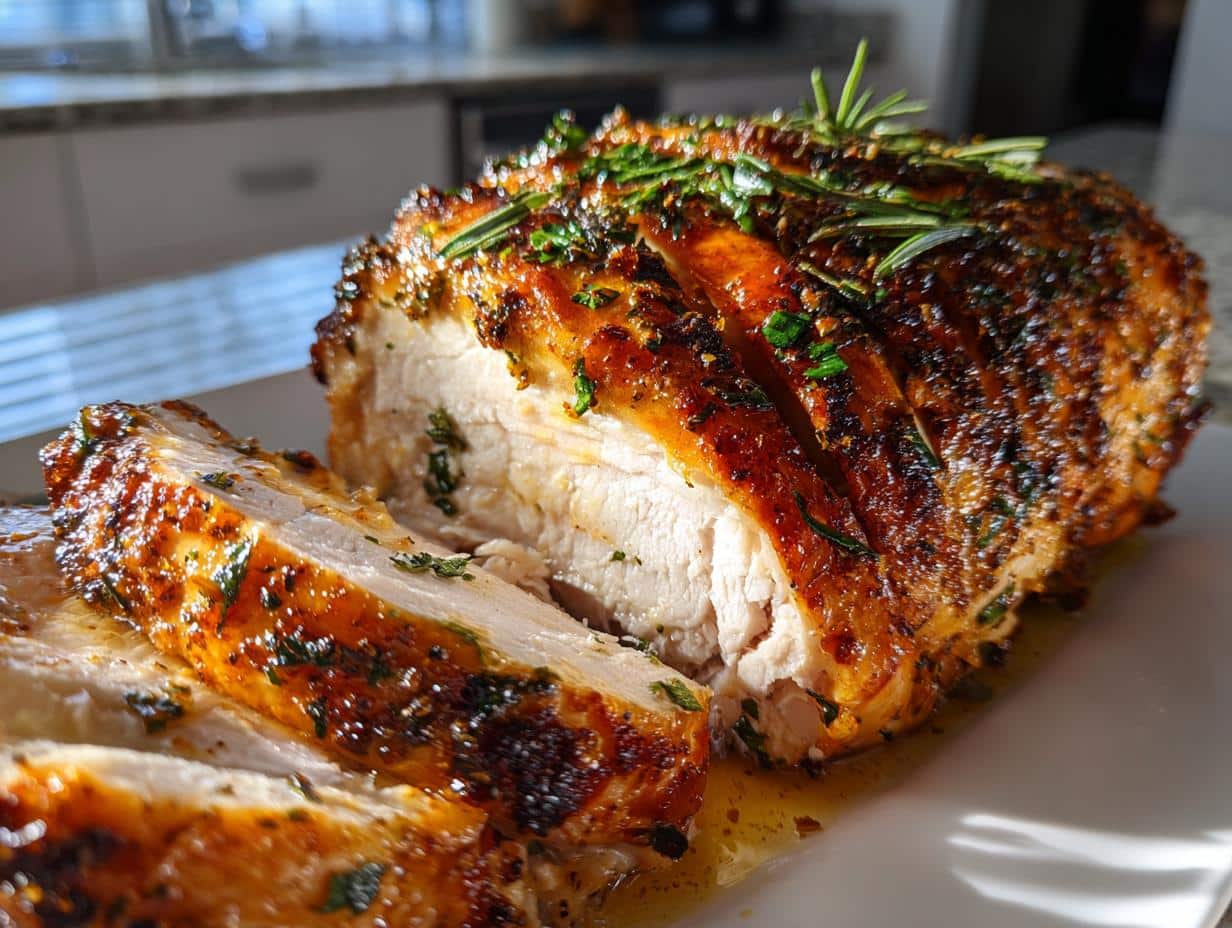 Pechuga Pavo Ajo: 1 Hora