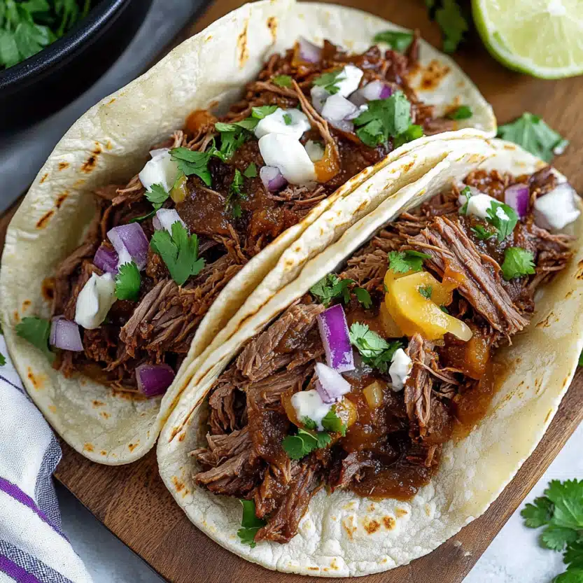 Tacos de Brisket BBQ en Olla de Cocción Lenta: La Revolución de los Domingos Familiares
