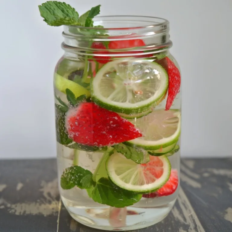 Agua de Fresa, Limón, Pepino y Menta