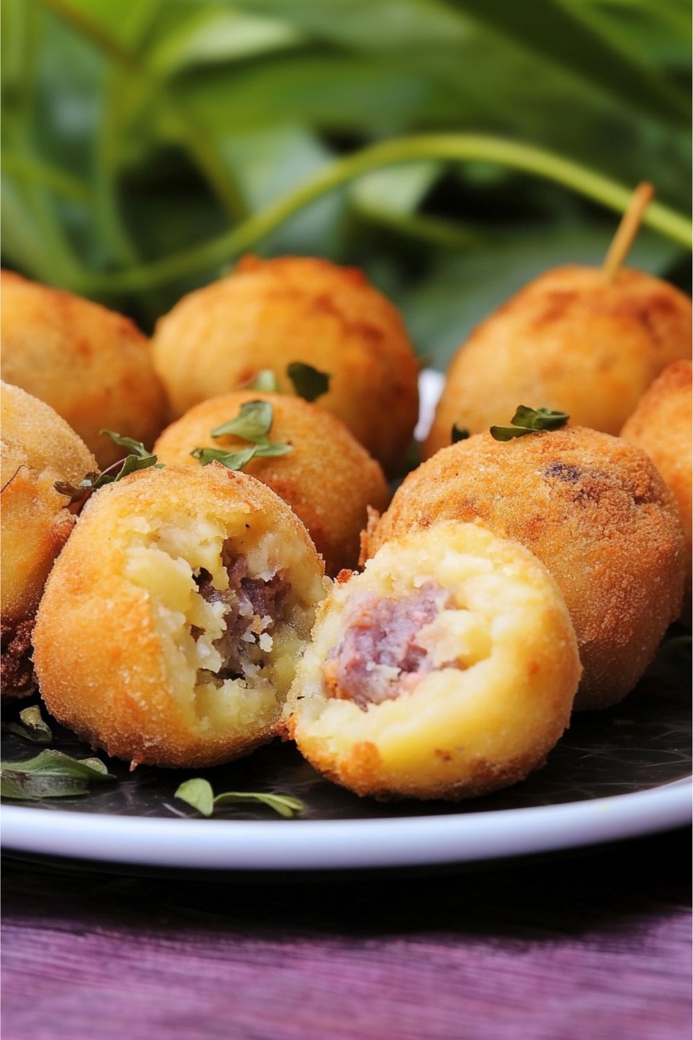 Bolita de yuca rellena