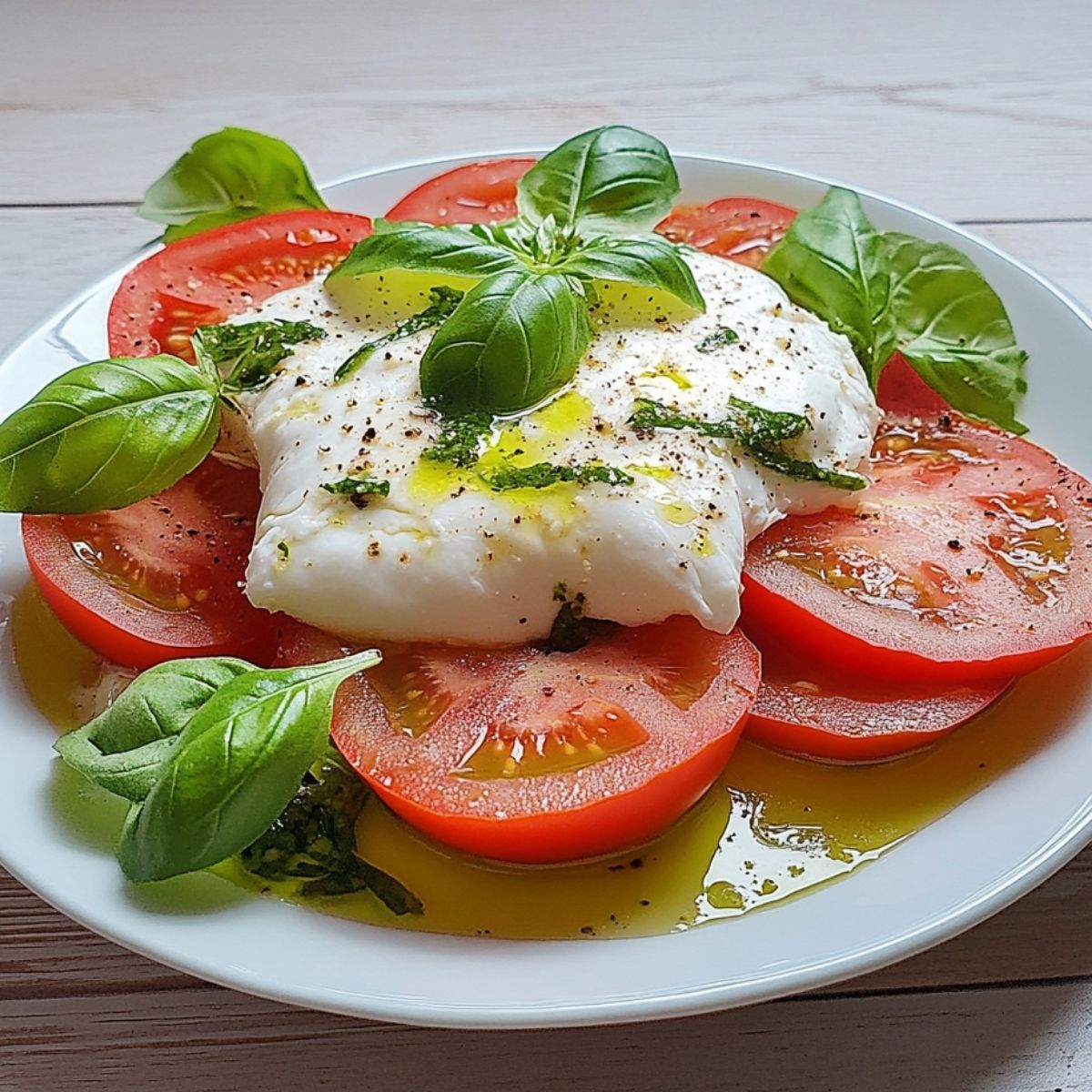 Burrata con jitomate