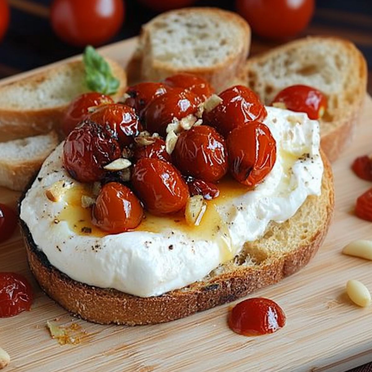 Burrata con tomates cherry
