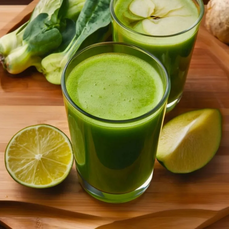 Jugo Verde de Espinaca, Manzana y Jengibre