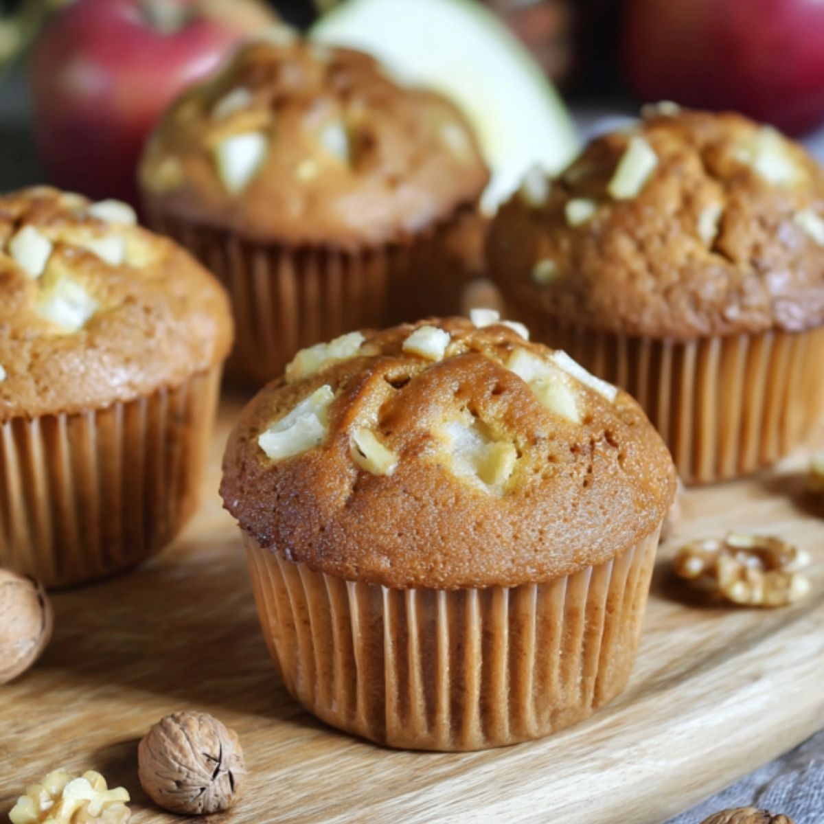 Magdalenas de Nueces y Manzana