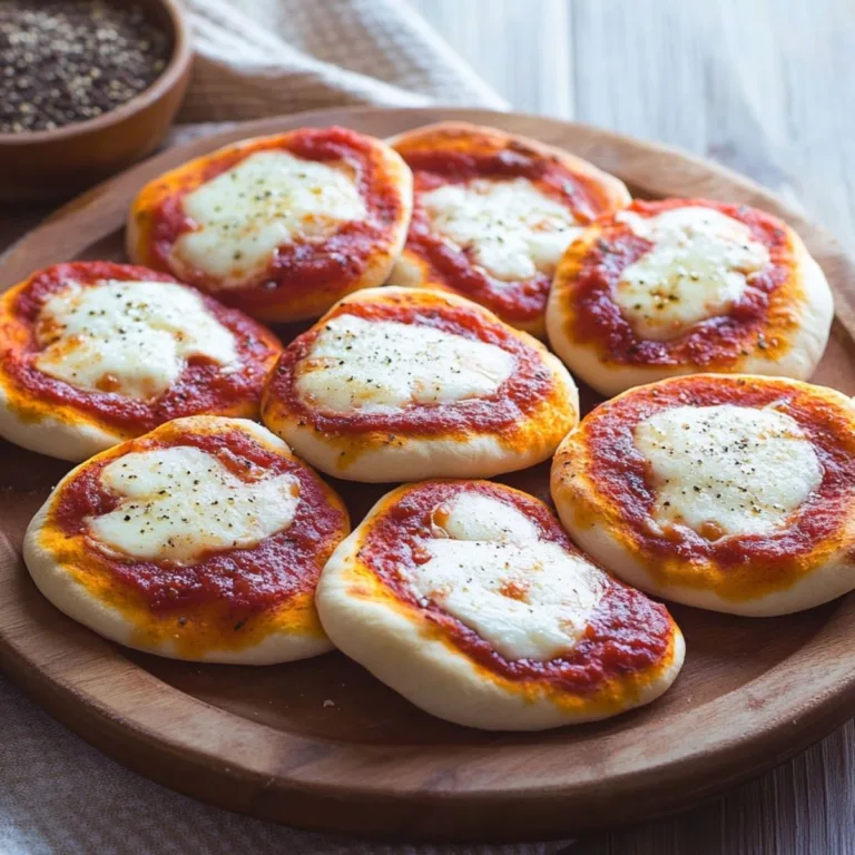 Pizzettas rojas deliciosamente