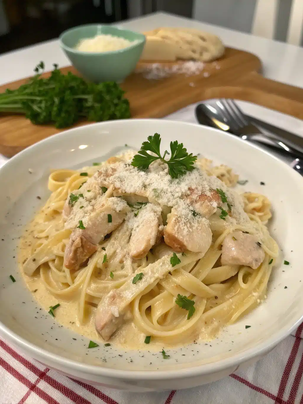 Pollo Pasta Cremosa