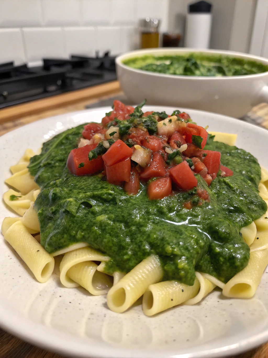 Salsa Espinacas Pasta